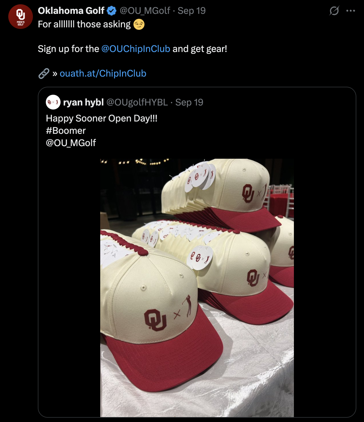 Custom Banner Day Threads golf cap